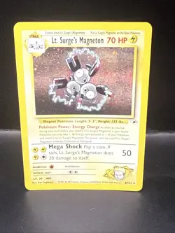 Pokemon TCG Lt. Surge's Magneton Gym Heroes 8/132 Holo Unlimited Rare - Image 2
