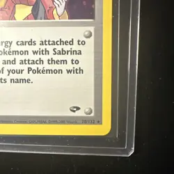 Sabrina Trainer (20/132) Holo Gym Challenge WOTC Pokemon TCG LP++! Free Shipping - Image 2