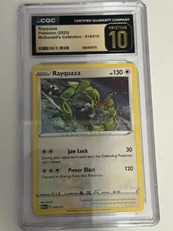 2024 CGC 10 Gem Mint 2025 Pokemon McDonalds M24 Rayquaza 014/015 PRISTINE - Image 1