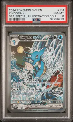 2024 POKEMON SVP EN-SV BLACK STAR PROMO #131 KINGDRA EX PSA 8 - Image 1