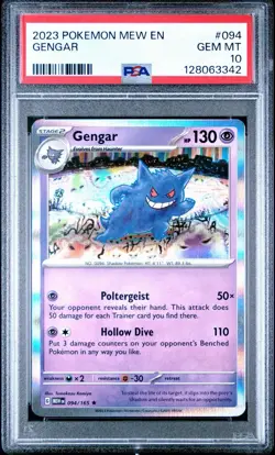 2023 POKEMON MEW EN-151 #094 GENGAR PSA 10 - Image 1