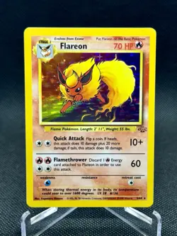 Pokemon TCG Flareon Jungle Unlimited Holo Rare Lightly Played Free Shipping - Image 1