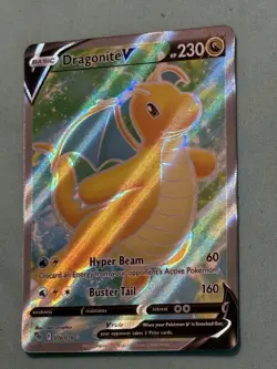 Pokemon TCG DRAGONITE V (Full Art) Pokemon GO 076/078 Holo MINT NP - Image 1