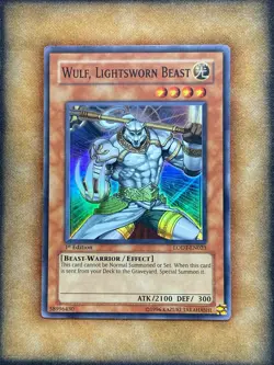 Yugioh Wulf, Lightsworn Beast LODT-EN023 Super Rare 1st Ed VLP - Image 1