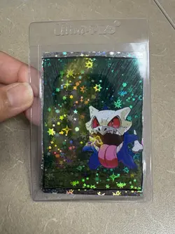 PokeDoodly Gengar Cubone Card - Full Art Holo Rare - Fan Art - Image 1