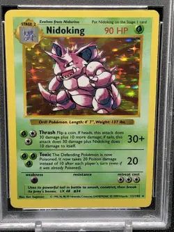 Pokemon Nidoking PSA 4 VG-EX Holo Rare, Shadowless Base Set 1999 Card 11/102 - Image 2