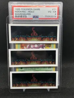 Pokemon Nidoking PSA 4 VG-EX Holo Rare, Shadowless Base Set 1999 Card 11/102 - Image 3