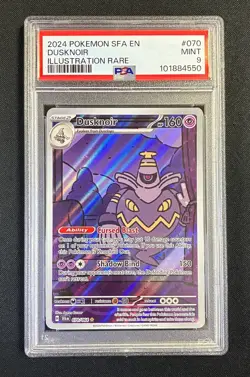 PSA 9 MINT Dusknoir 070/064 Shrouded Fable Pokemon Graded Card - Image 1