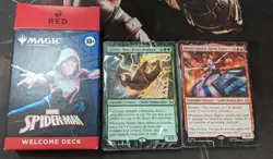 MTG Marvel's Spider-Man 60 Card Welcome Decks RED & Green w Miles Morale & Gwen - Image 1