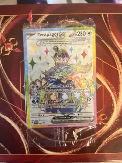 Pokemon TCG Stellar Crown Sealed Terapagos EX Black Star Promo Card 165 - Image 1