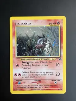 Pokemon Neo Discovery Houndour 5/75 Holo Rare Card -LP - Image 1