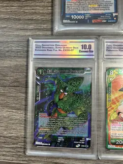 3 Graded 10 Dragon Ball Z Cards Son Goku Absorption Onslaught Unending Torrent - Image 2