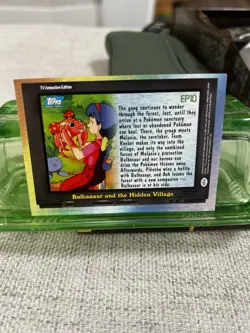 EP10 BULBASAUR AND THE HIDDEN VILLAGE - NON HOLO Topps BLUE LOGO POKEMON CARD NM - Image 2