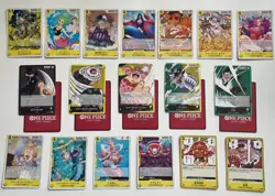 ONE PIECE Pillars of Strength OP03 5 Leader 168 Mixed Yellow Deck Card Lot Japan - Image 1