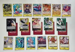 ONE PIECE Pillars of Strength OP03 5 Leader 168 Mixed Yellow Deck Card Lot Japan - Image 4