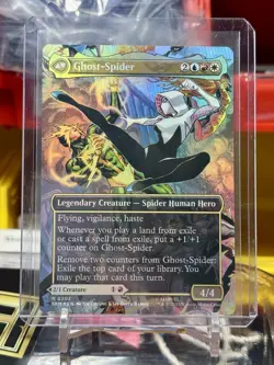 FOIL MTG Gwen Stacy / Ghost Spider M 0202 Magic Spider-Man BORDERLESS - Image 1
