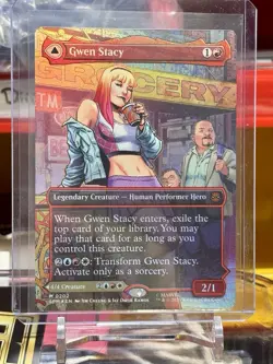 FOIL MTG Gwen Stacy / Ghost Spider M 0202 Magic Spider-Man BORDERLESS - Image 2