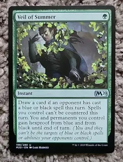 Veil Of Summer NM Core Set 2020 M20 ENGLISH 198/280 mtg Regular Magic - Image 1