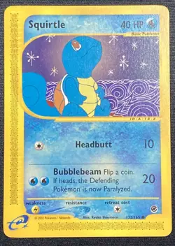 Squirtle Non-Holo 2002 Pokemon Expedition #132/165 Common Lightly Played - Image 1