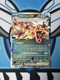 Charizard ex 125/197 Obsidian Flames Prize Pack Stamped Pokemon Card - Image 1