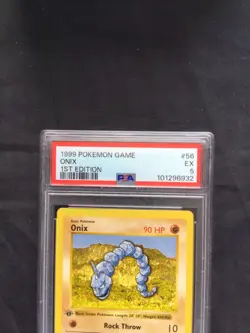 Pokemon Cards: Base Set 1st Edition Common: Onix 56/102 PSA 5 - Image 3