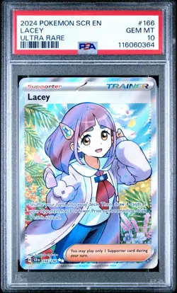 2024 POKEMON SCR EN-STELLAR CROWN ULTRA RARE #166 LACEY PSA 10 - Image 1