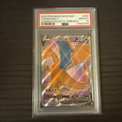 2020 POKEMON SWSH BSP CHARIZARD V CHAMPION PATH ELITE TRAINER BOX 050 PSA 10 - Image 1