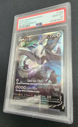Pokemon Lugia V Silver Tempest Full Alt Art #186 PSA 10 Gem Mint - Image 1