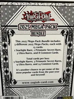 Yugioh 2025 Mega-Pack Bundle Tuck Box 3-Packs Sealed 15 FOIL PER BOX - Image 5