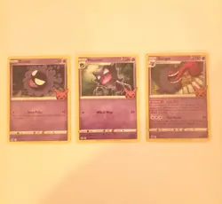 TCG Pokemon Gengar Holo Card 057/198 Trick or Trade 2022 W/ Haunter & Gastly - Image 1