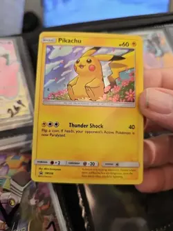 Pokemon Sun & Moon Black Star Promo Card Pikachu SM206 Holo Foil TCG T273 - Image 1