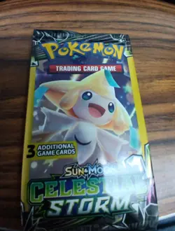 1x Pokemon Celestial Storm Sun & Moon 3 Card Mini Booster Pack - Image 1