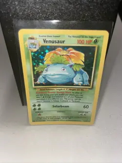 Pokemon TCG Venusaur Base Set Holo Unlimited Rare Card 15/102 1999 - Image 1