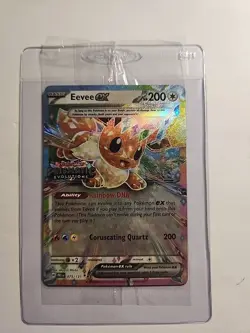 Eevee ex 075/131 Sealed Stamped Promo Card Prismatic Evolutions Pokemon TCG - Image 1