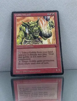 Magic: The Gathering Goblin Wizard Card the Dark 1994 Rare Vintage MTG - Image 2