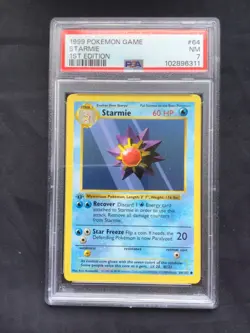 Pokemon Cards: Base Set 1st Edition Common: Starmie 64/102 PSA 7 - Image 2