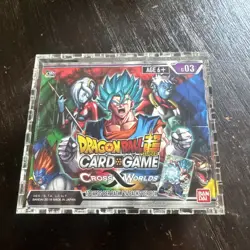 Dragon Ball Super Card Game Booster Box Cross Worlds With Acrylic Case - Image 1