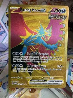 Roaring Moon Ex - 262/182 Gold Hyper Rare - Paradox Rift Pokemon Card - Image 1
