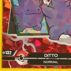 Rare Ditto #132 (Gengar) - Prizm Holo Box Hit - Crystal Dark Black Pokemon Card - Image 5