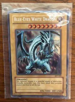 4-1996 Yu-Gi-oh! Blue-Eyes White Dragon Cards BPT-009, JMP-001, PCK-001, SKE-001 - Image 3