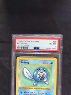 Pokemon Cards: Base Set 1st Edition Common: Poliwag 59/102 PSA 8 - Image 3