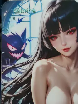 1/1 Only 1 Made Sabrina NSFW Pokemon Spicy Topless Lonestar Customs Waifu Card - Image 2