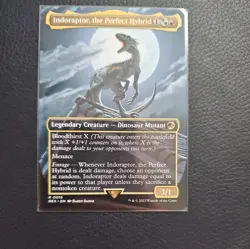 Magic the Gathering Indoraptor, the Perfect Hybrid (Borderless) Jurassic Park NM - Image 1