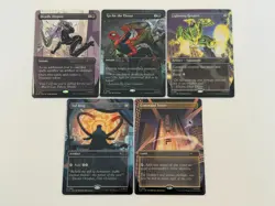 MTG Secret Lair Marvel Spiderman Villainous Plot Non-Foil Edition Set Of 5 - Image 1