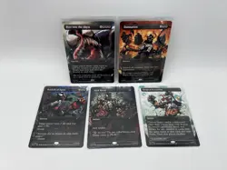MTG Secret Lair Marvel Spiderman Venom Unleashed Color Non Foil Edition Set Of 5 - Image 1