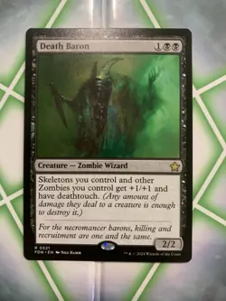 MTG - Death Baron - Foundations #521 Rare Non-Foil - Near Mint - Image 1