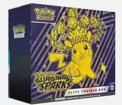Pokemon TCG Scarlet & Violet SURGING SPARKS Elite Trainer Box FACTORY SEALED ETB - Image 1