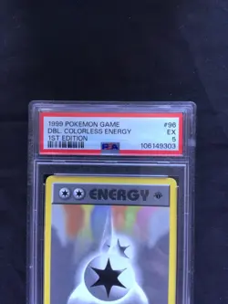 Pokemon: Base Set 1st Edition Uncommon: Double Colorless Energy 96/102 PSA 5 - Image 3