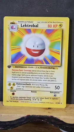 Pokemon 1st Edition German Electrode Lektrobal Non Holo M-NM Unplayed - Image 1
