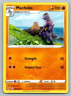 Pokemon TCG SWSH11: Lost Origin Machoke 087/196 - Image 1